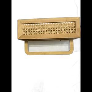 Handcrafted Bamboo Tray with Rattan Inlay